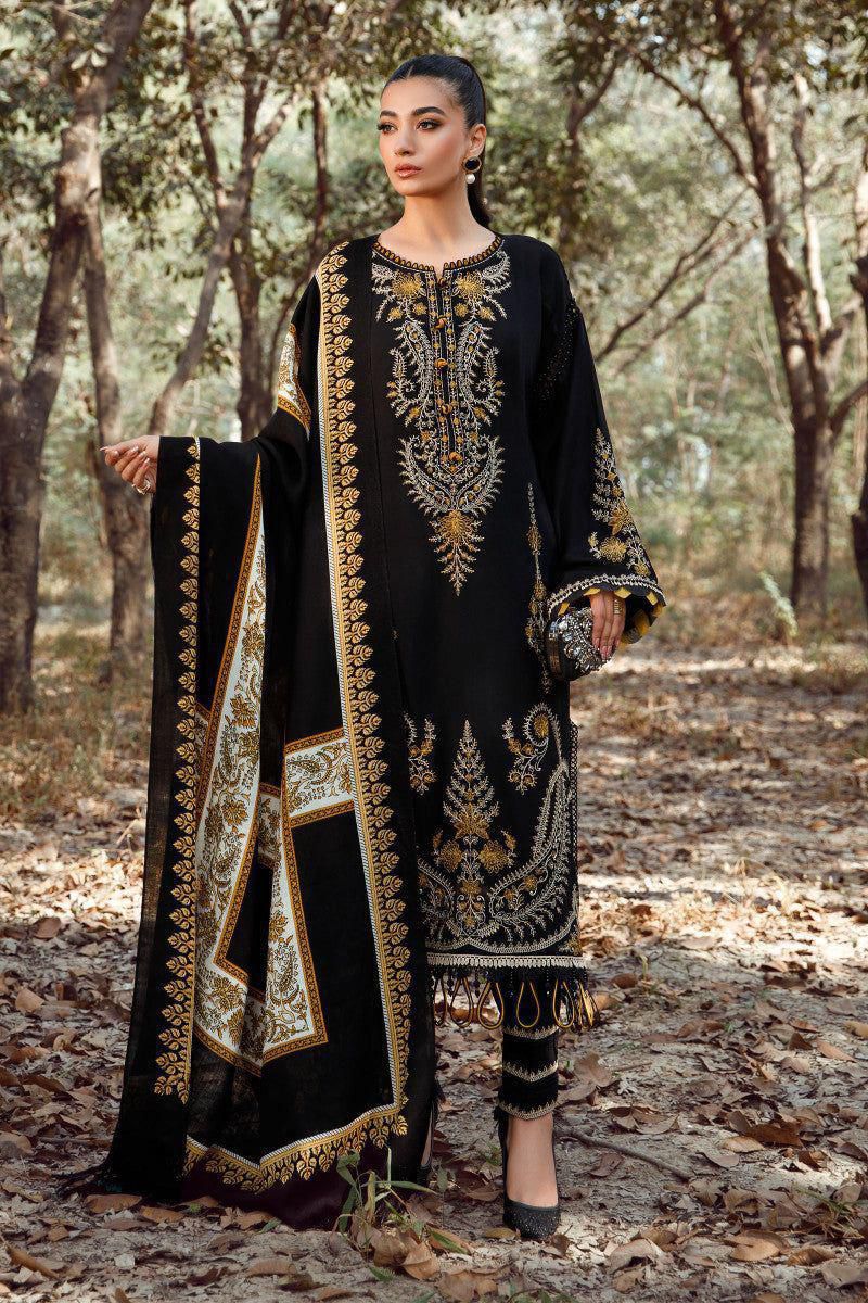 Winter dhanak embroidered 3 pc
