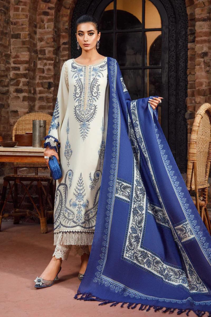 Winter dhanak embroidered 3 pc
