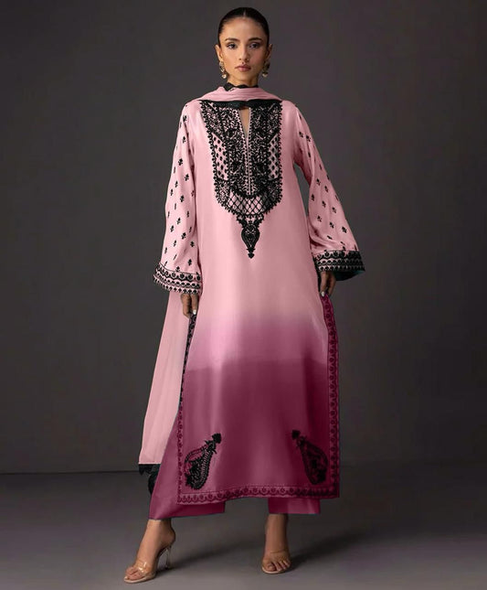 Printed silk 3 pc