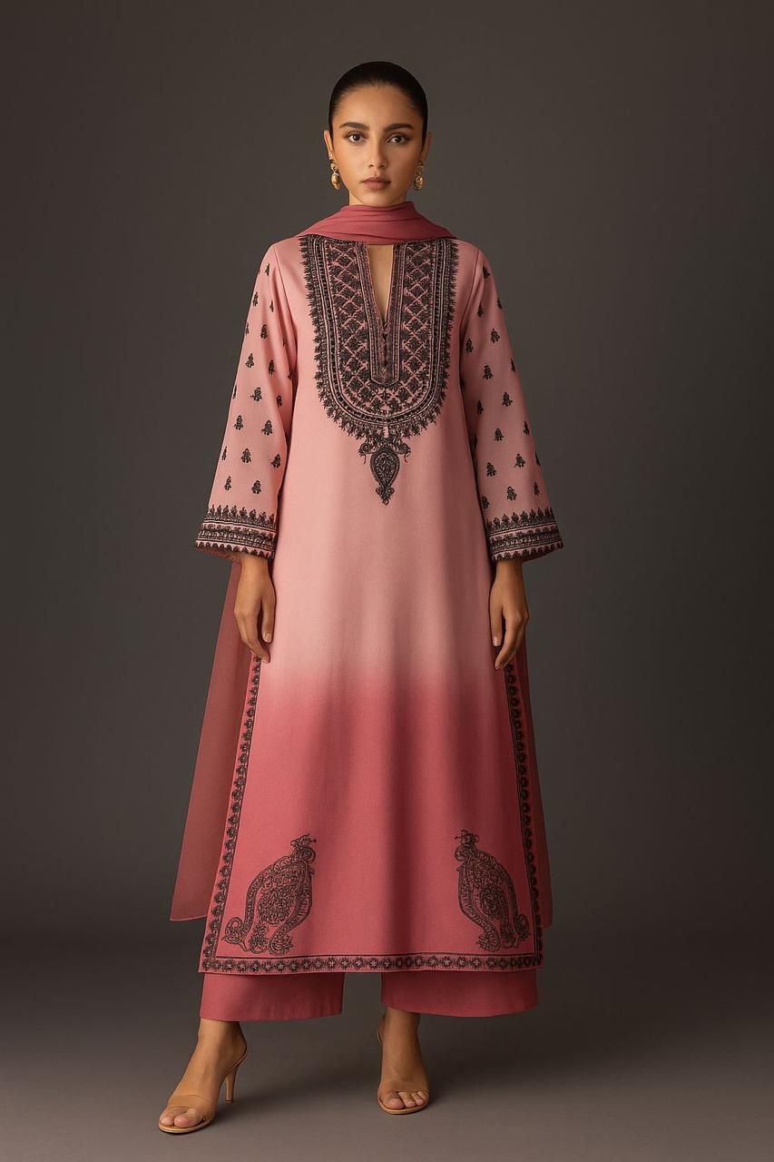 Printed silk 3 pc