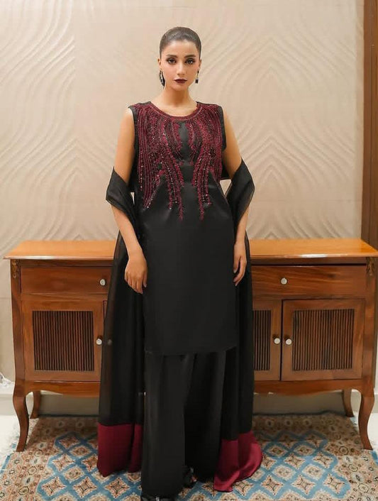 Party wear organza 3 pc